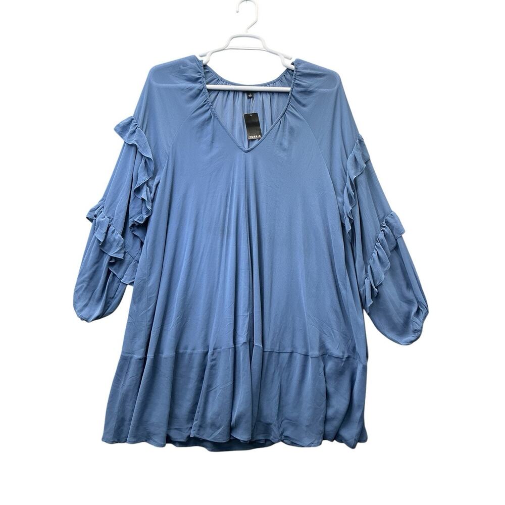 Torrid Dress Plus Size 2 Teal Damask Long Sleeve new NWT